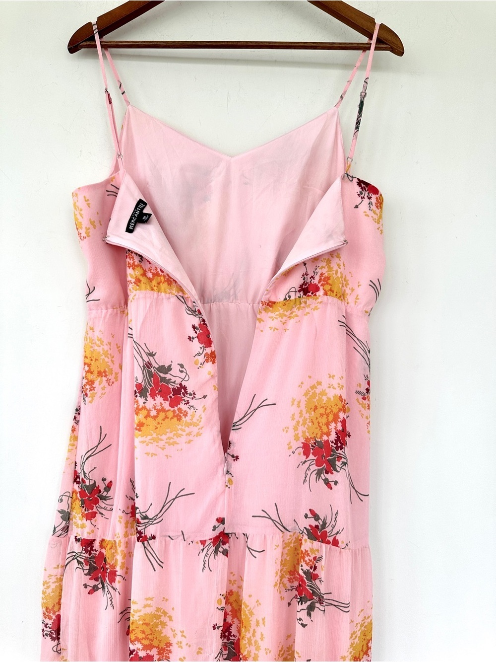 J. Crew Mercantile Pink Floral Spaghetti Strap Sundress, Maxi Length - Picture 9 of 15